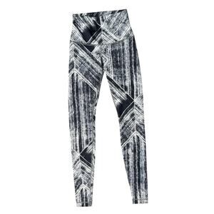 Lululemon Wunder Under Heat Wave White Black Mid Rise Athletic Leggings size S